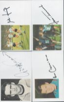 Autographed West Germany 1966 Lot, A Superb Lot of X 4 Picture Postcards, Each Depicting A Member Of