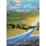 Wing Commander Guy Gibson Hardback Book Titled 'Enemy Coast Ahead' Signed. Good conditions Est. Good