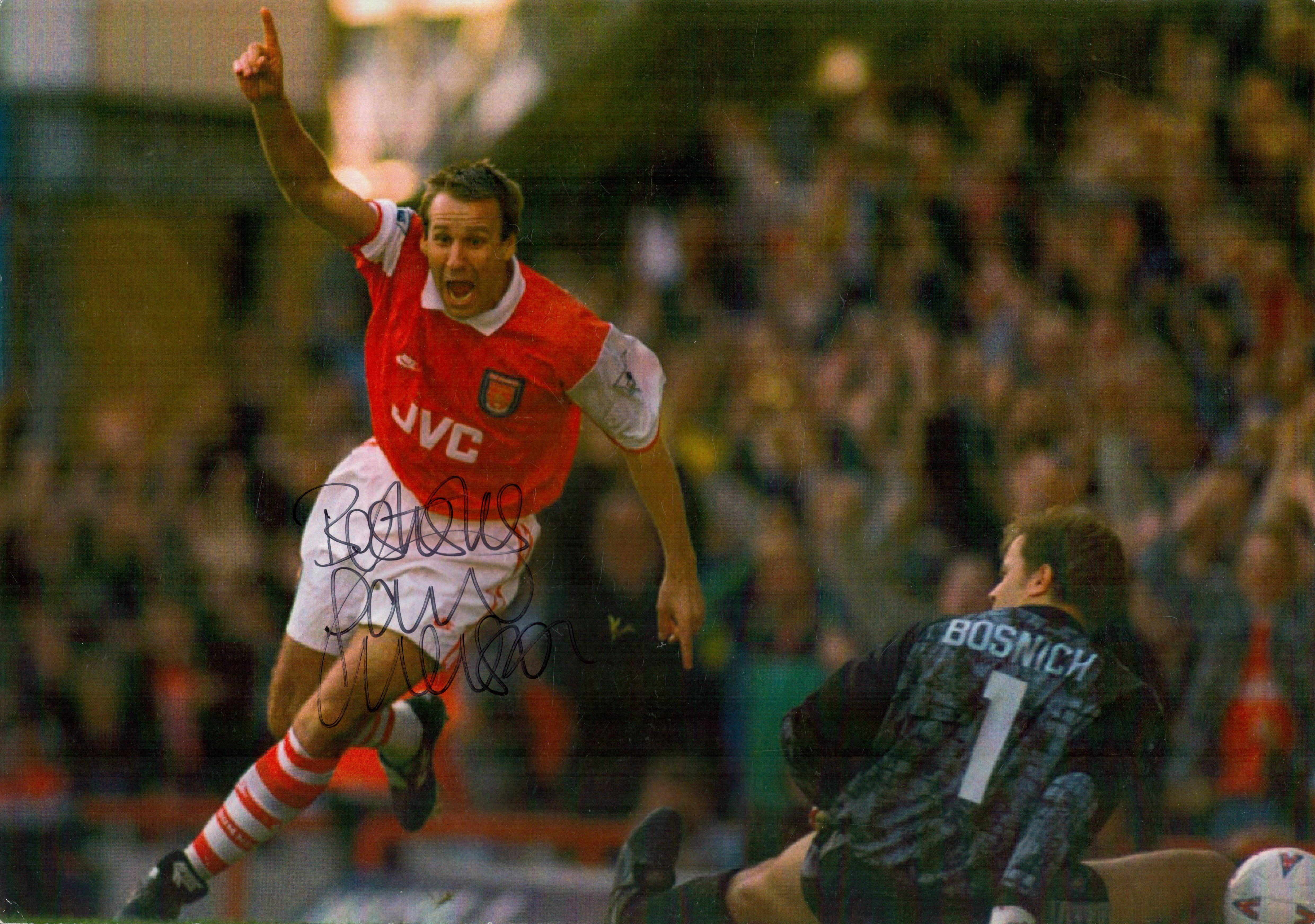 Paul Merson signed 16.5x12 Inch colour print. Good condition. All autographs are genuine hand signed