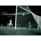 Mike Summerbee, OBE signed Black and White Print 16x12 Inch. Is an English former footballer, who