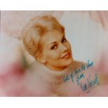 Kim Novak signed colour 10 x 8-inch photo to Sam. American retired film and television actress and