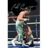 Michael Gomez signed Colour Photo 12x8 Inch. Good condition. All autographs are genuine hand