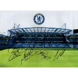 Multi signed Ruben Loftus-Cheek plus 5 others. Colour Print 16 x 12 Inch Chelsea Football Club