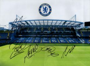 Multi signed Ruben Loftus-Cheek plus 5 others. Colour Print 16 x 12 Inch Chelsea Football Club