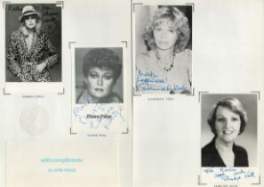 TV/FILM Singles/Actors/Actress. 11 x Collection. Signed signatures such as Joanna Lumley. Susannah