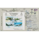 Twenty 111 sqn pilots signed rare 1992 75th ann cover, RAF Gutersloh, only 120 were signed and flown