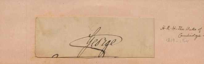 Prince George Duke of Cambridge signed album page 2x4 cutout. Good condition. All autographs are