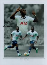 Tanguy Ndombele signed Colour Print 16x12 Inch. 'Tottenham Hotspur F.C'. Good condition. All