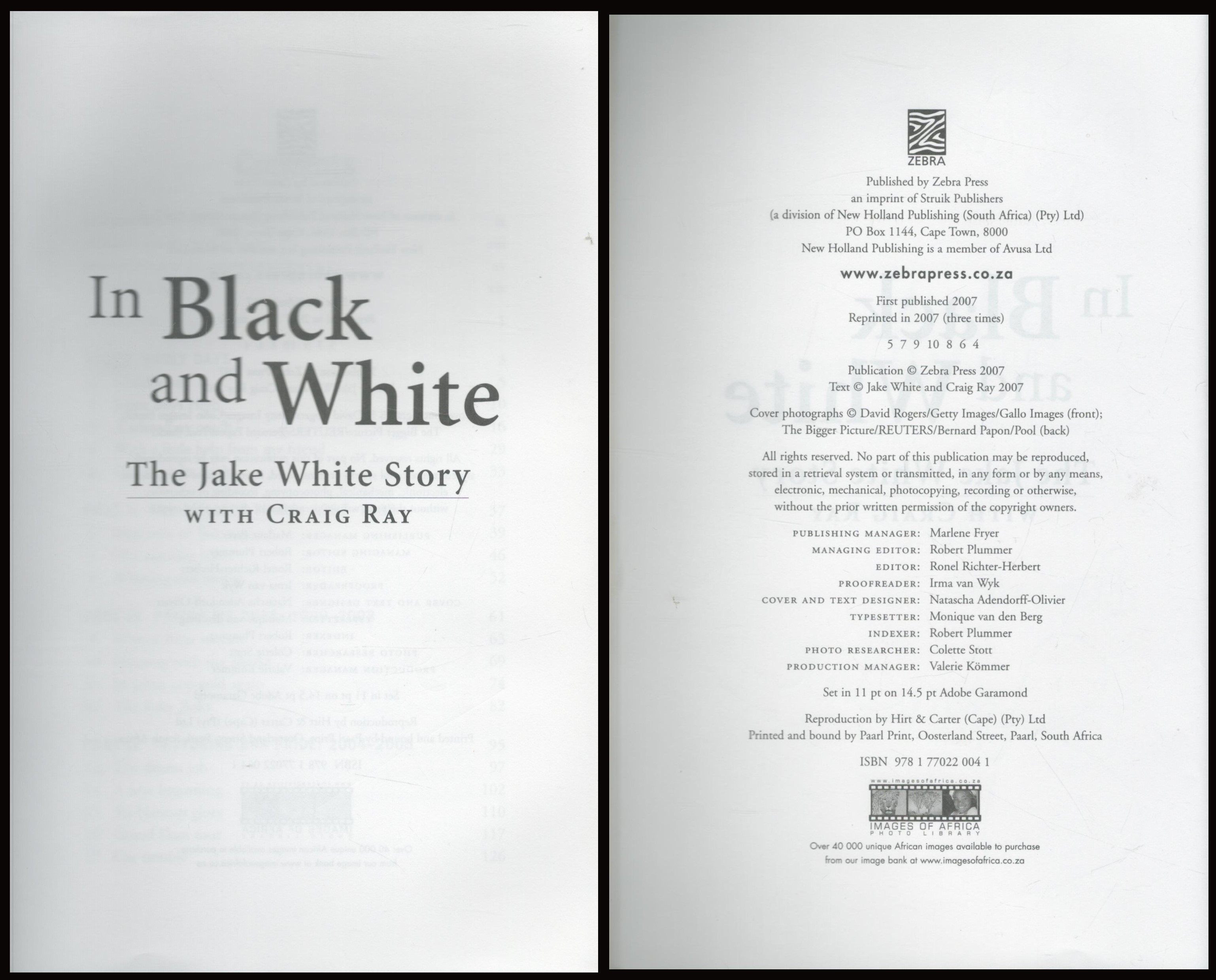 Jake White signed Paperback Book Title In Black and White 'The Jake White Story with Craig Ray'. - Image 2 of 2