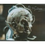 Dr Who actor David Gooderson as Davros signed 10 x 8 inch colour scene photo. Good condition. All