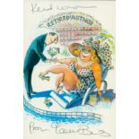 Author Maeve Binchy signed 6 x 4 inch colour Retired Author postcard. Irish novelist, playwright,