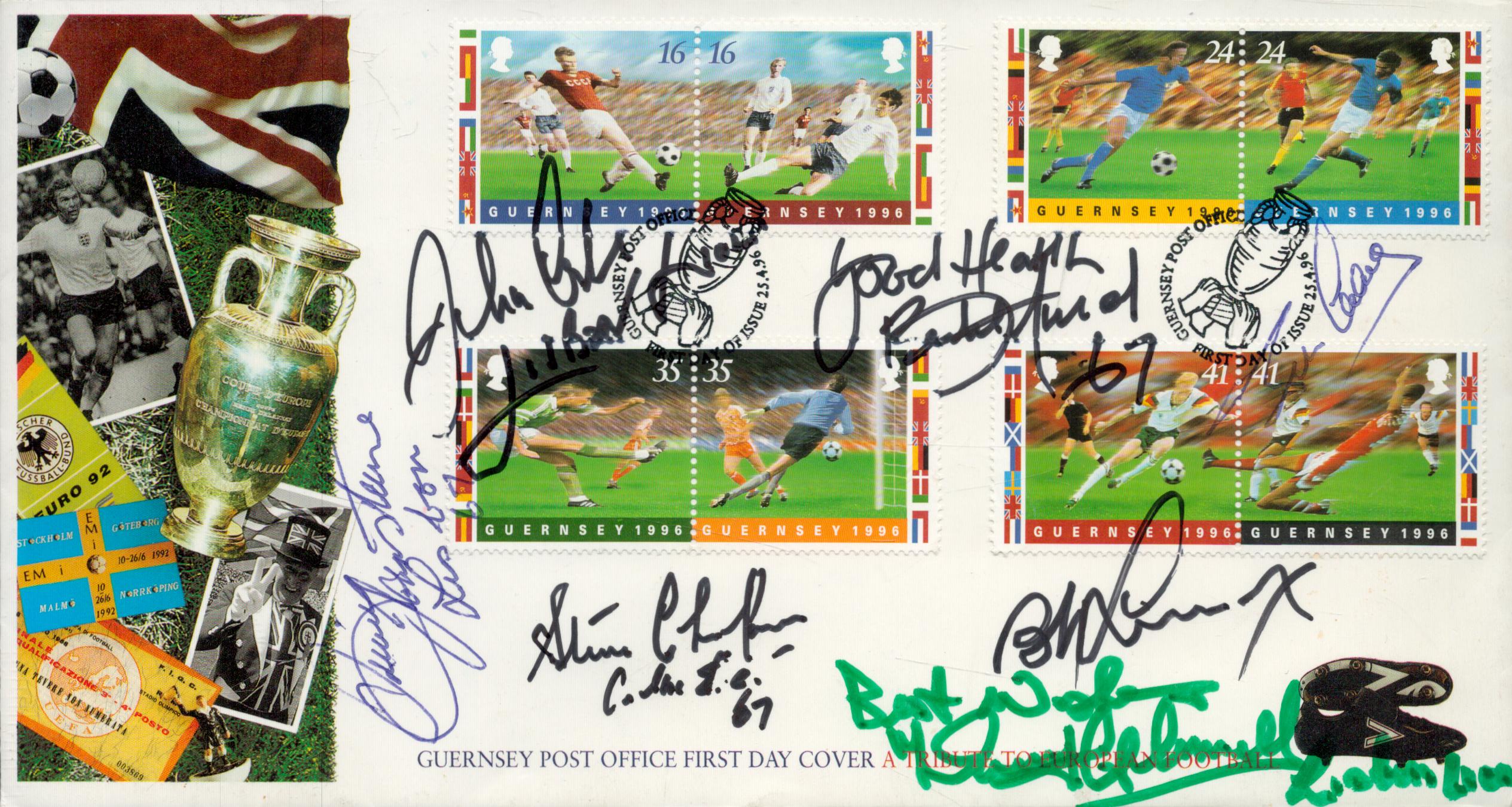 Multi signed FDC signatures such as Jim Craig, John Clark, Jimmy Johnstone, Stevie Chalmers,