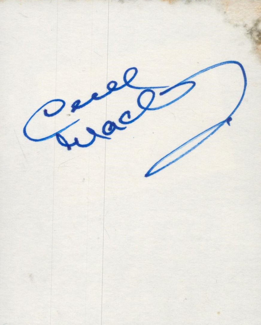 Dave Mackay signed 3.5x3 inch white card. Good condition. All autographs are genuine hand signed and