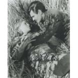 Multi signed Julie Christie and Omar Sharif Black and White Photo 10 x 8 Inch. 'Film Doctor