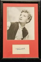 Deborah Kerr 17x11 overall mounted signature piece includes signed album page and stunning vintage