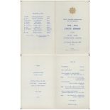 Army 1958 Scots Guards Glasgow Annual Dinner Menu, 19th April 1958. Good condition. All autographs