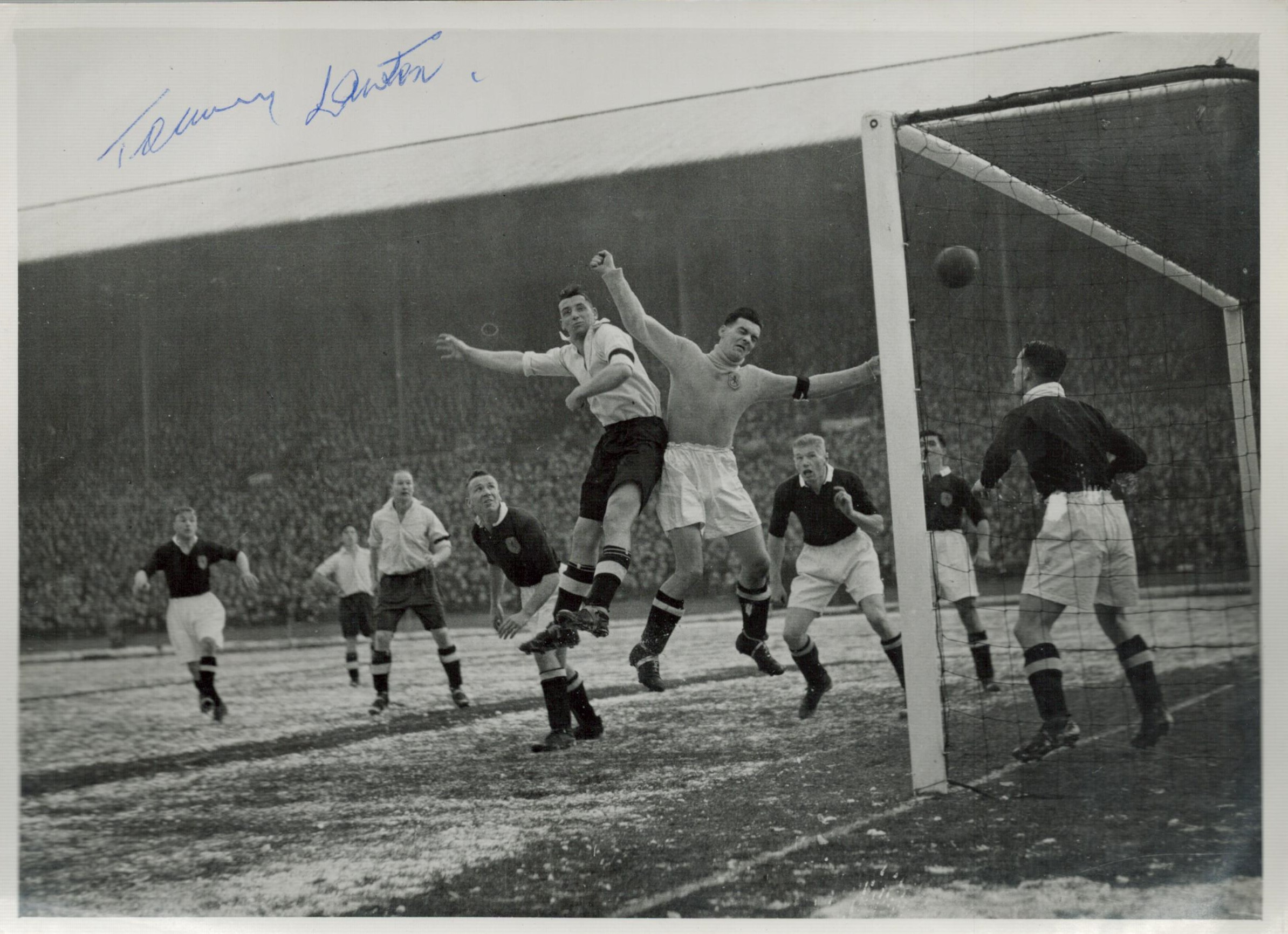 Tommy Lawton signed Black and White Photo 8 x 6 Inch. Was an English football player and manager.