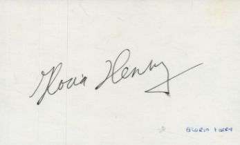 Gloria Henry Signed white album page. Good condition. All autographs are genuine hand signed and