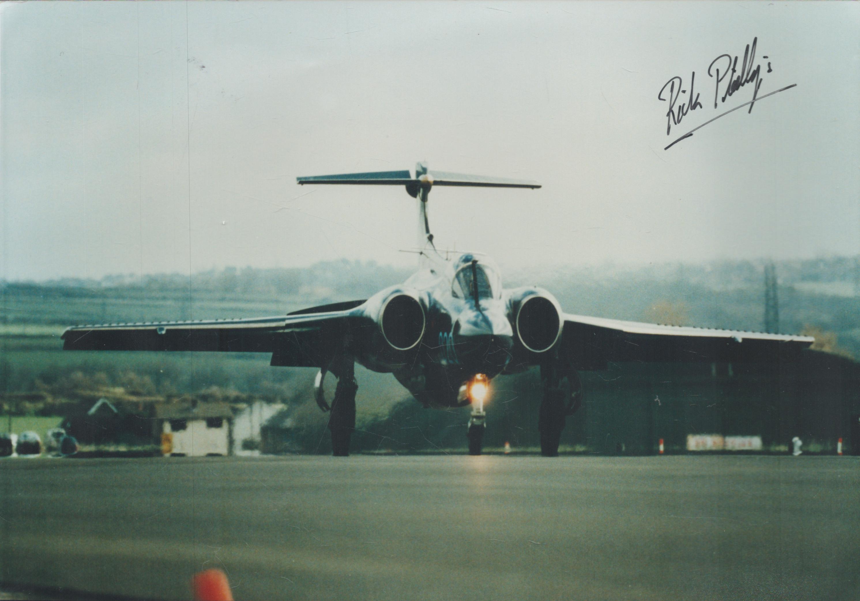 Rich Pratley Signed RAF Falcon Colour Photo 10x7 Inch. 'Station Commander'. Good condition. All