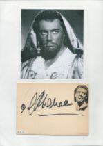 Mario Del Monaco 12x8 signature piece includes a signed album page and a vintage black and white