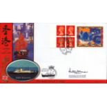 Cdr Morrow Commodore Royal Yachts signed lovely 1997 Farewell to Hong Kong miniature sheet booklet