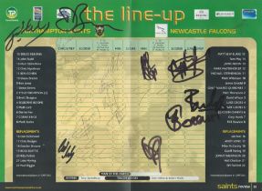 Multi signed signatures such as Damien Browne, John Rudd plus many others 'Premier Rugby Programme