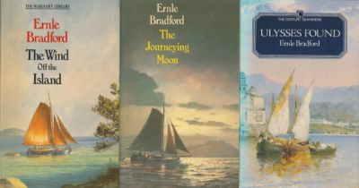 3 x Softback Books by Ernle Bradford The Wind off the Island / Ulysses Found / The Journeying Moon