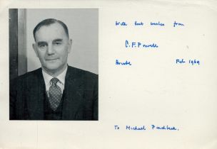 C F Powell signature piece. Dedicated.(5 December 1903 - 9 August 1969) was a British physicist, and