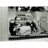 Fawlty Towers actor Prunella Scales signed superb 7 x 5 inch b/w photo with John Cleese as Basil.
