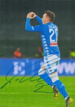 Piotr Zieli?ski signed Colour Photo Approx. 12x8 Inch. Is a Polish professional footballer who plays