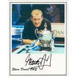 Steve Davis, OBE Great British Snooker Player 8x6 Inch signed photo. Good condition. All