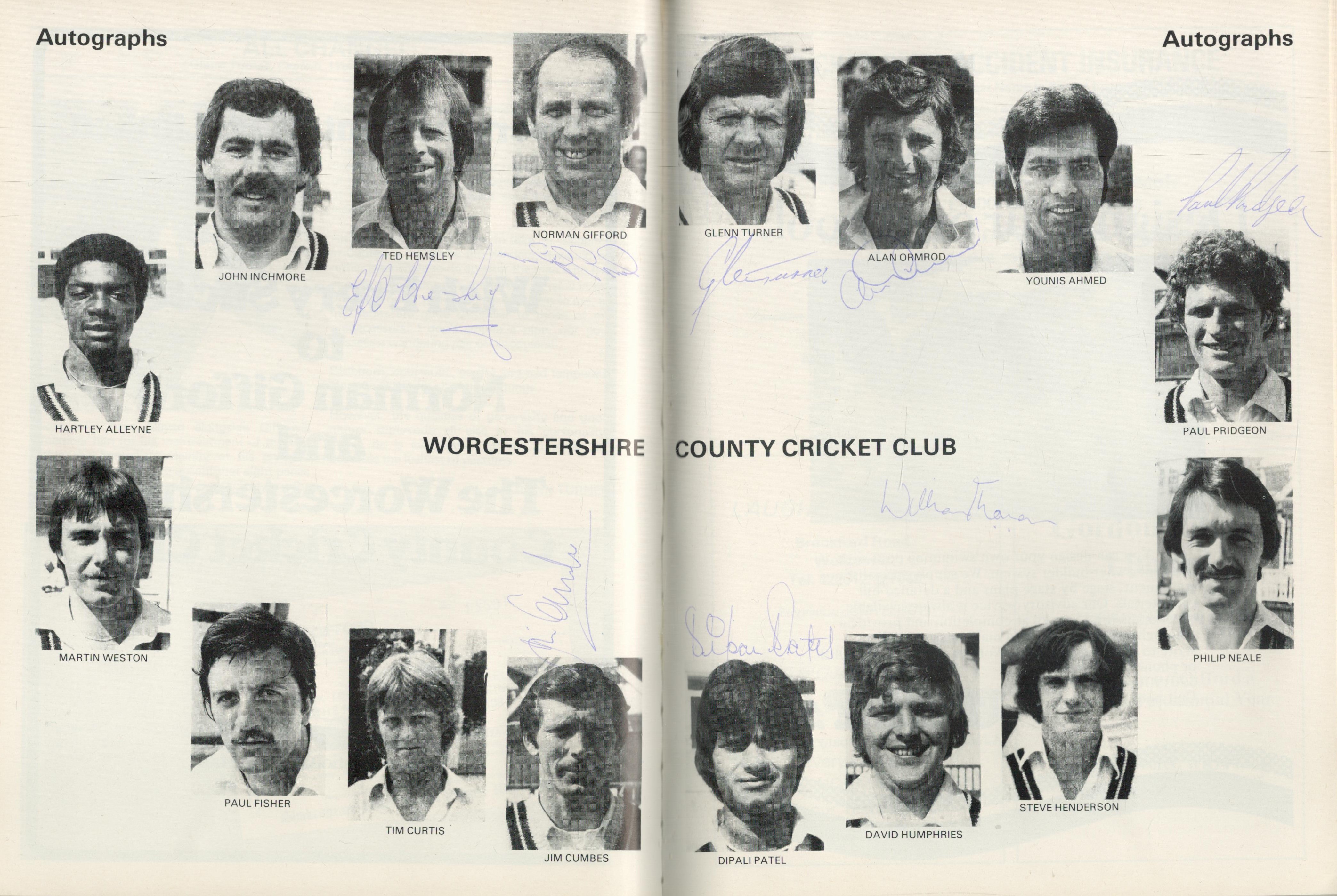 Multi signed signatures such as Ted Hemsley, Norman Gifford, Glenn Turner, Alan Ormrod, Paul