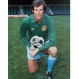 Joe Corrigan signed Colour Print 16x12 Inch. is an English former professional footballer who played