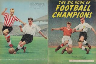 Johnny Berry signed Magazine page Berry of Manchester. 'The Big Book of Football Champion'. Good