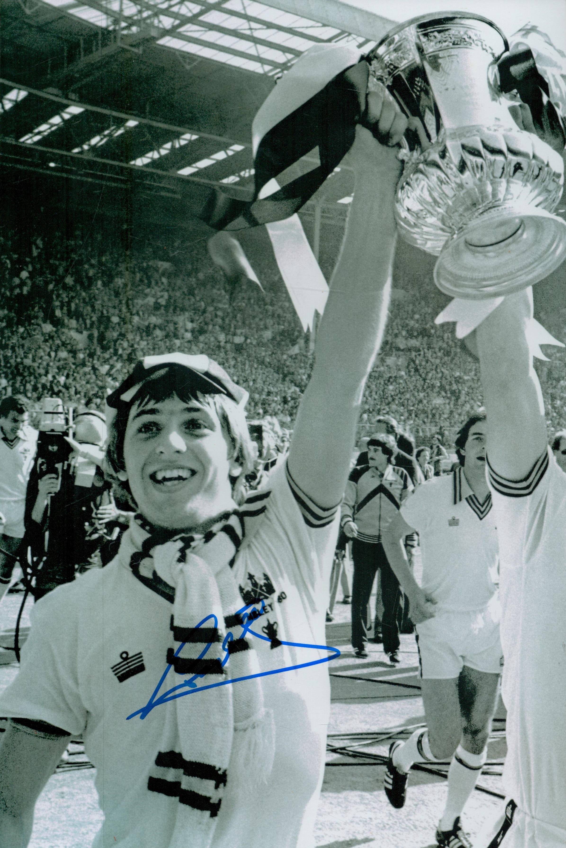 Geoff Pike signed Black and White Photo 12x8 Inch. 'West Ham United FA Cup 1980'. Good condition.