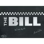 Multi signed Michael Jayston, Victoria Alcock plus 1 other Colour Print 16x12 Inch. The Bill is a