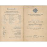 Army Scots Guards 1933 dinner menu for 23rd Annual Dinner helps and Grosvenor Restaurant Glasgow.