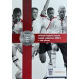 Official England Squad Medal Collection 2004 complete album. UNSIGNED. Good condition. All