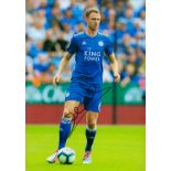 Jonny Evans signed Colour Photo Approx. 12x8 Inch. Is a Northern Irish professional footballer who