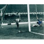 Joe Royle signed 10x8 inch colourised photo pictured in action for Everton. Good condition. All