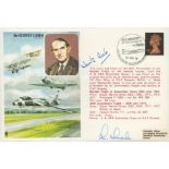 WW2 BOB ace Neville Duke DSO DFC signed Sydney Camm historic aviators cover. Good condition. All