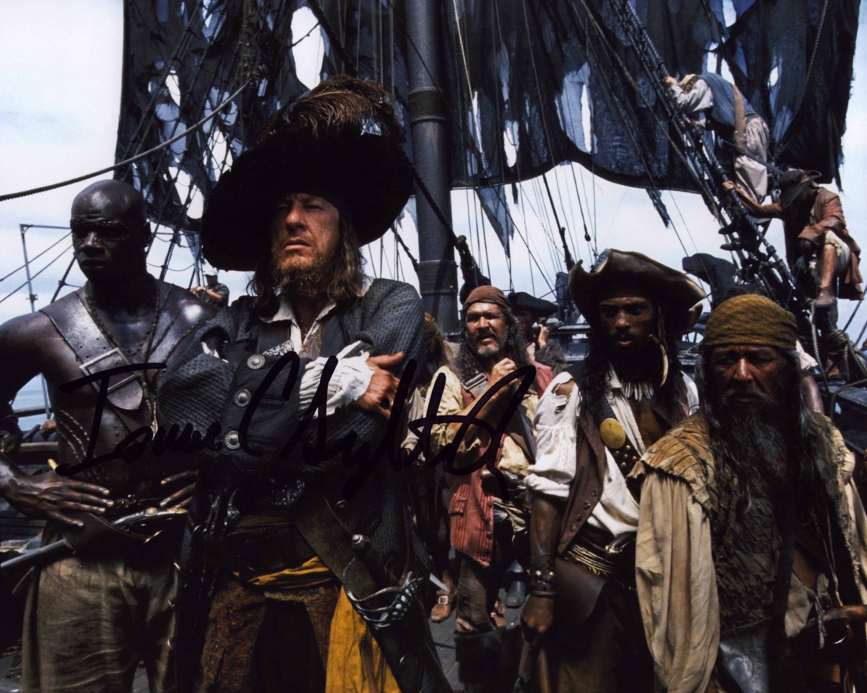 Pirates of the Caribbean Bosun Isaac J Singleton signed super 10 x 8 colour photo from the movie,