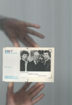 Multi signed Martin Shaw, Gordon Jackson Promo. Black and White Photo 5x4.25 Inch fixed onto card