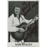 Sam Stacey signed Promo. Black and white photo 6x4 Inch. Dedicated. Good condition Est.