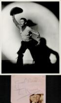 Tom Keane signed 5x4 inch album page and vintage 10x8 inch black and white photo. Good condition