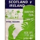 Football Scotland v Ireland vintage International programme Hampden Park 7th Nov 1962. Good
