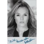 Amanda Holden signed Black and White Photo 6x4 Inch. Is an English media personality, actress and