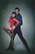 Multi signed Jannett and Aljaž Škorjanec Colour Photo 6x4 Inch 'BBC Strictly Come Dancing'. He is