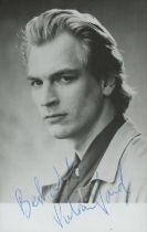 Julian Sands signed Black and White Photo 5.5x3.5 Inch. Was an English actor. Good condition Est.