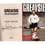 Greavsie: The Autobiography signed by Jimmy Greaves on title page. Paperback book. Good condition